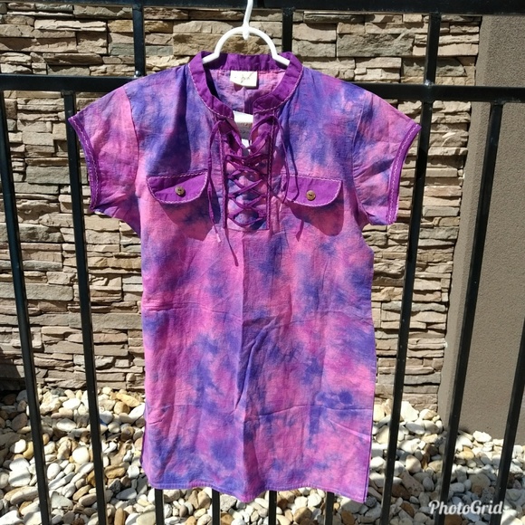 NWT Handmade Cover-up Mini Dress Tie-dye - Picture 1 of 4